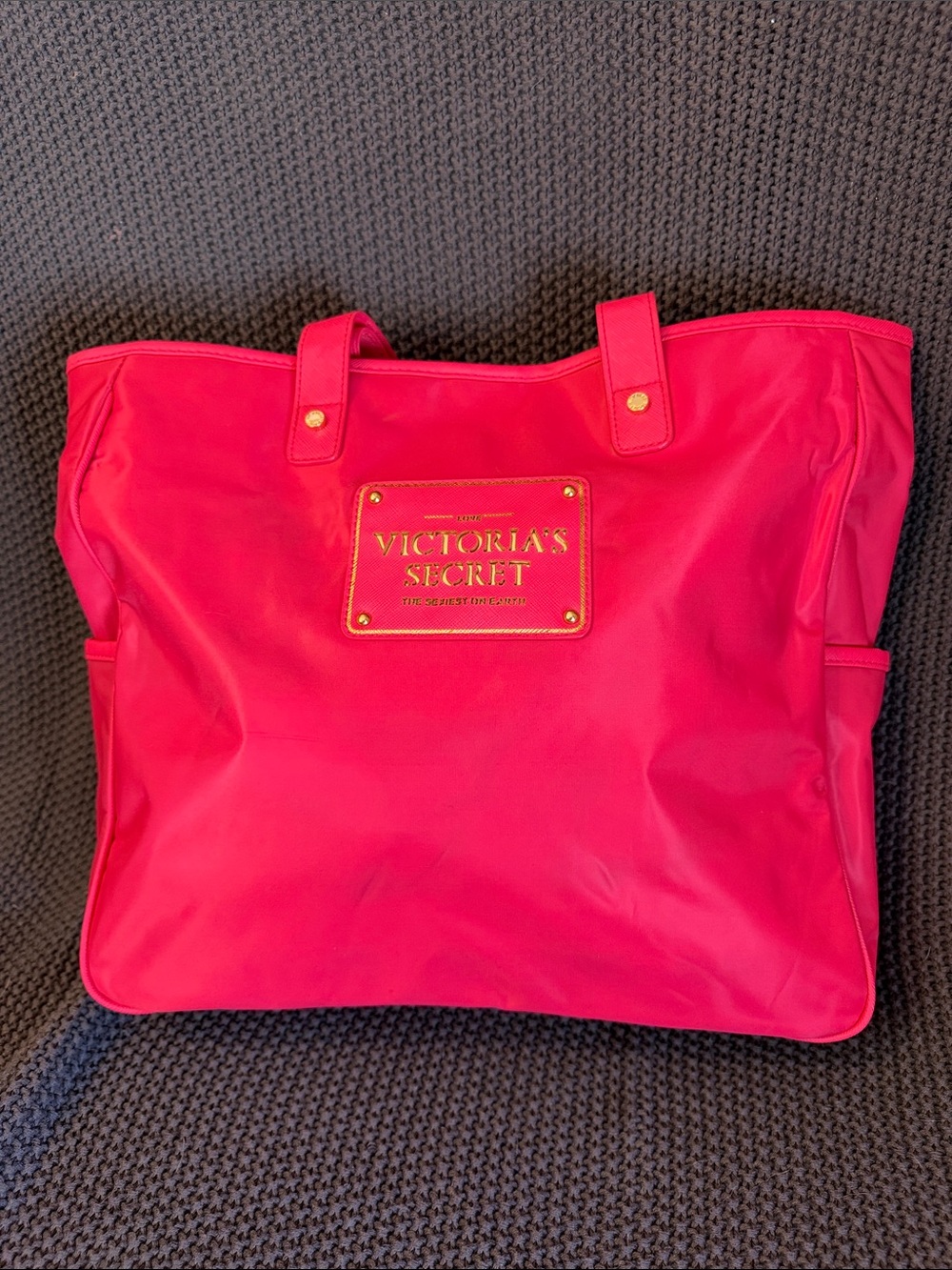 Victoria's Secret Bright Pink Logo Tote